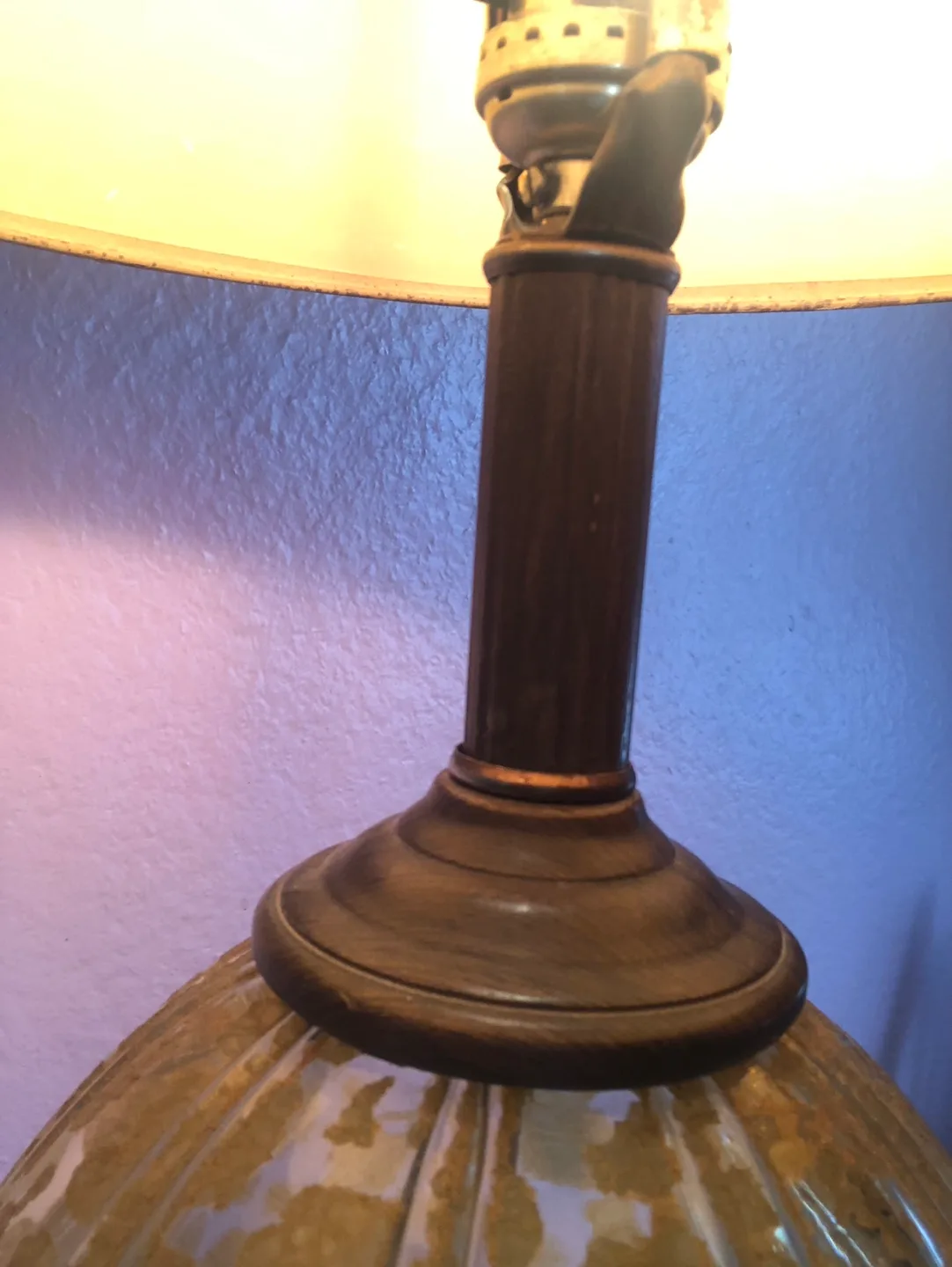 Vintage Glass Table Lamp - Reduced price to $22 image indicator(4)