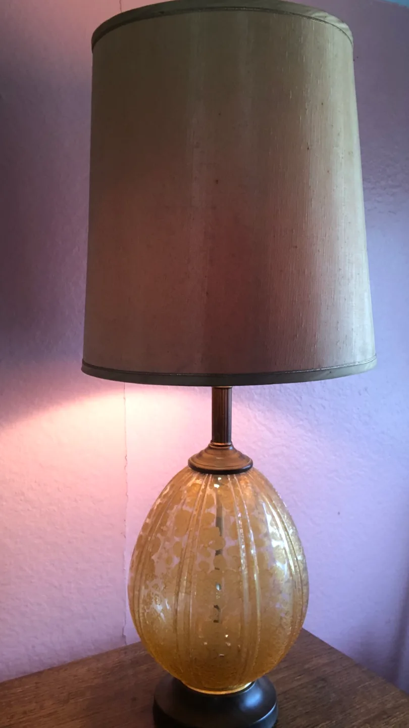 Vintage Glass Table Lamp - Reduced price to $22 image indicator(2)