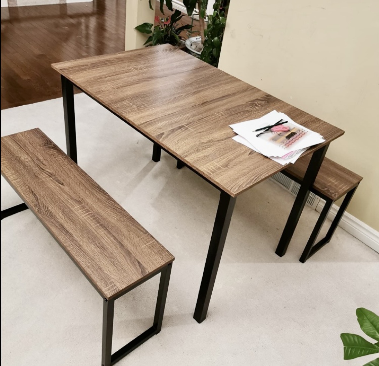 Dining Table and Bench Set
