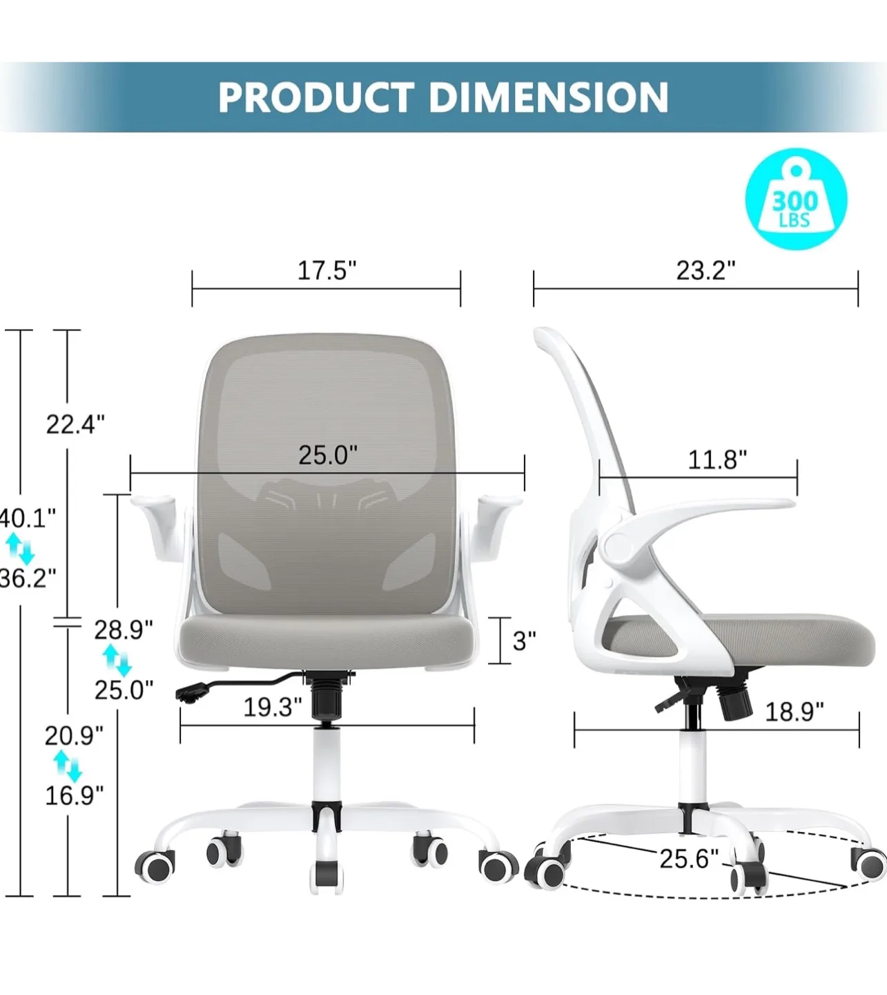 Office Chair with Flip-Up Armrests image indicator(3)