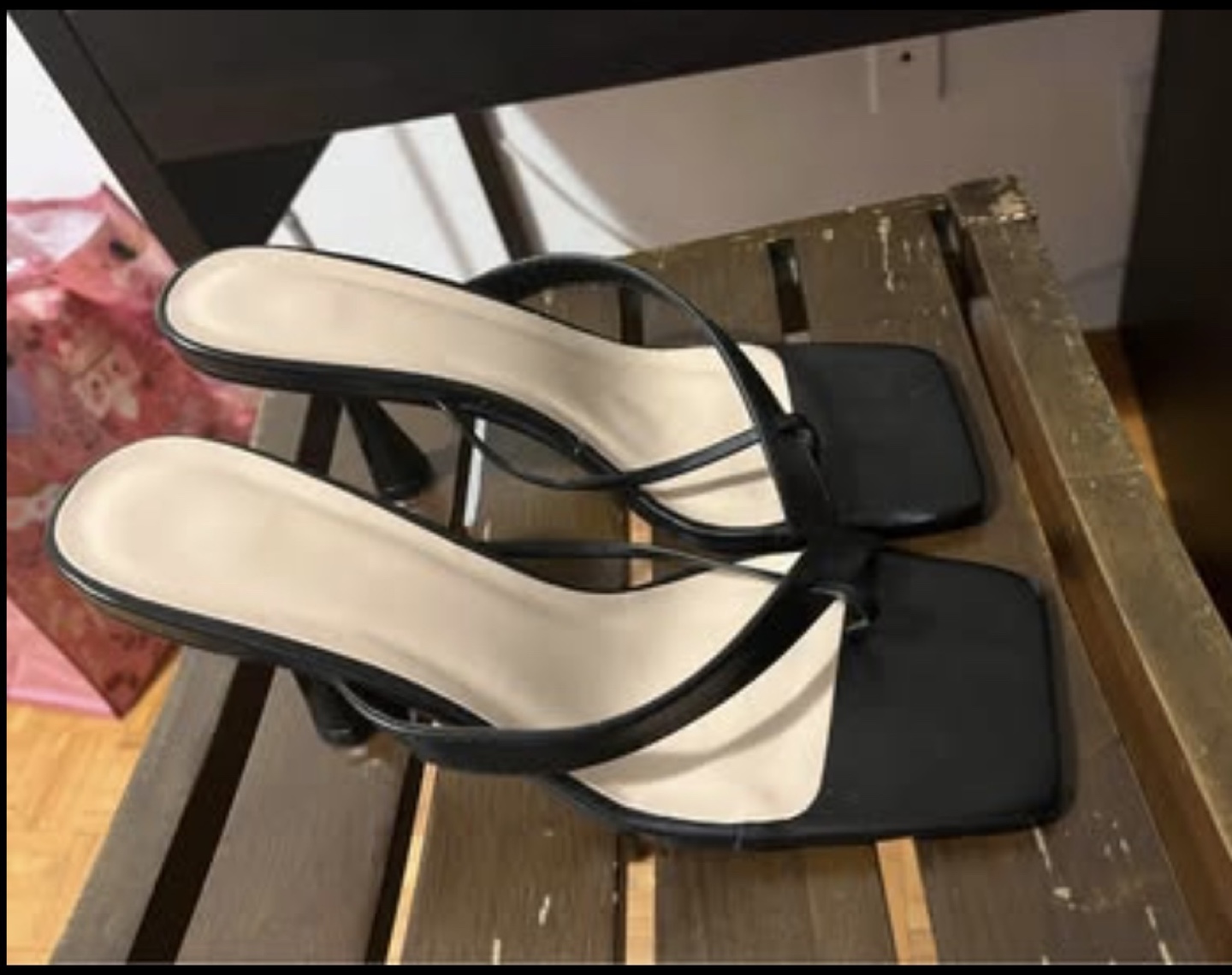 White and Black Heels