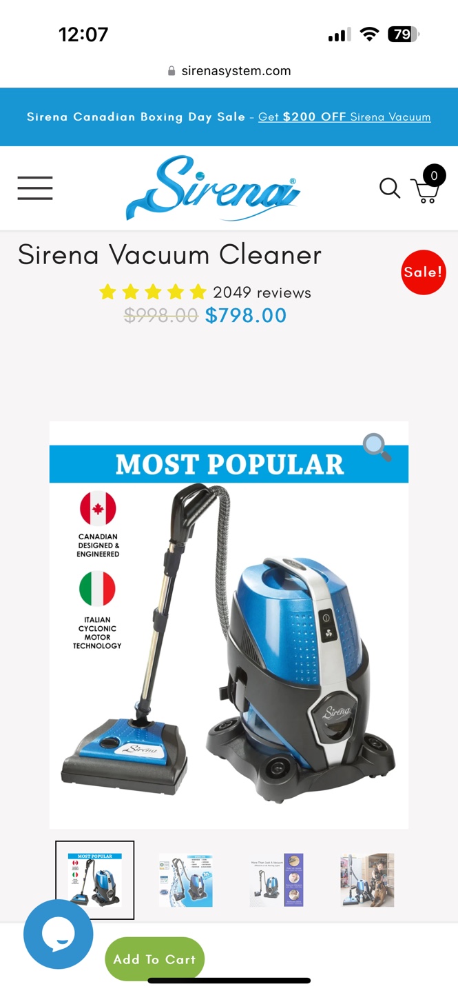 Sirena Vacuum Cleaner