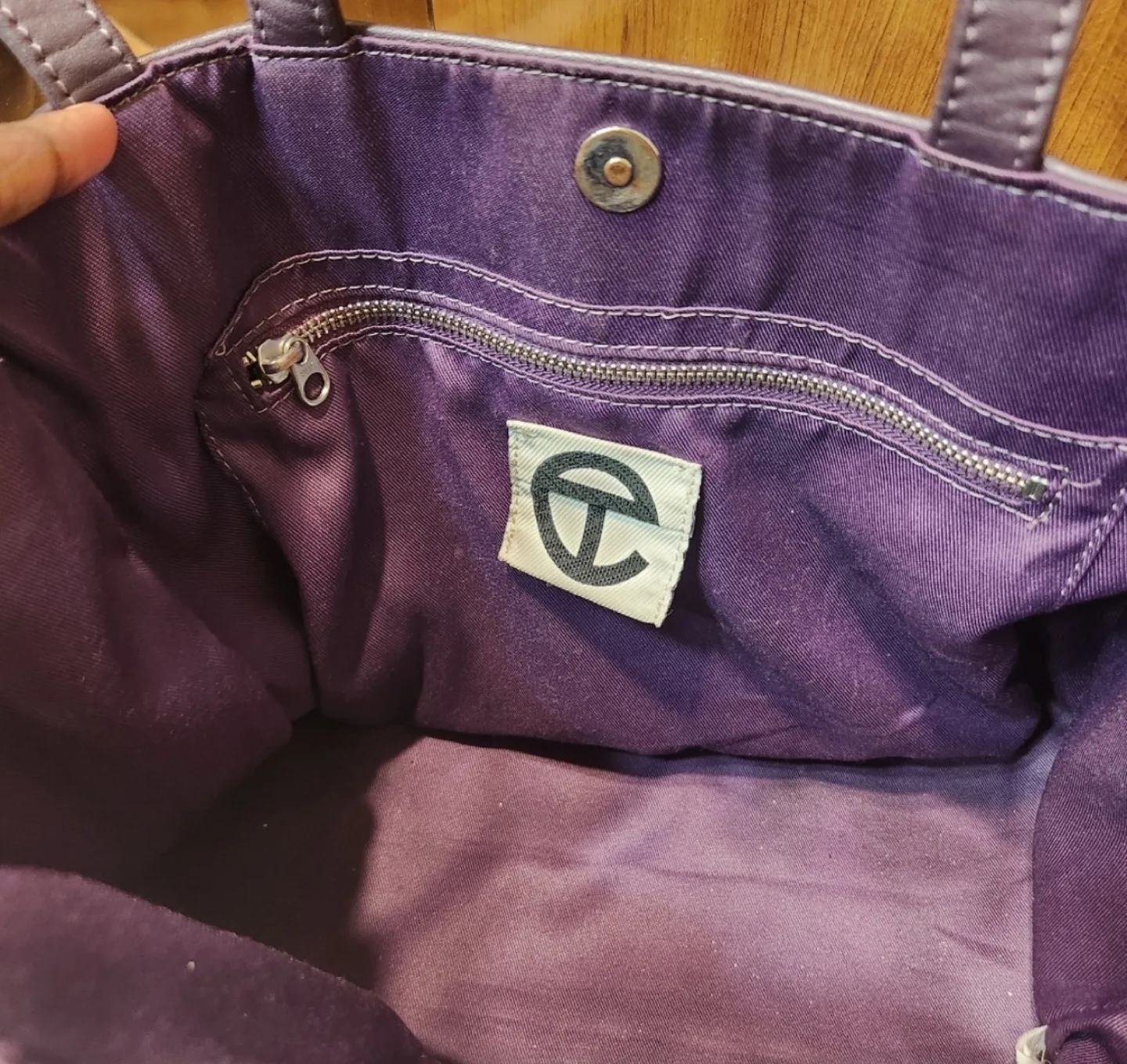TELFAR Purple Medium Shopper Bag image indicator(2)