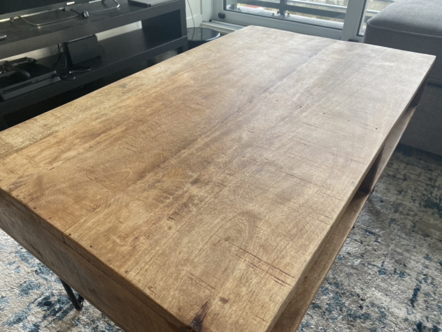 Wooden Coffee Table with Hairpin Legs - photo 4