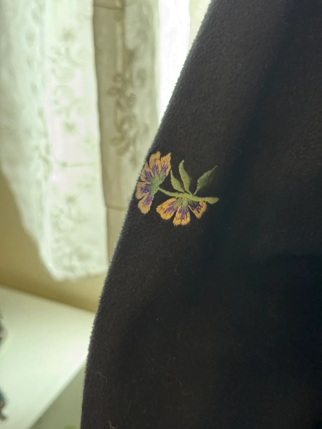Embroidered Wool Blend Coat image indicator(2)