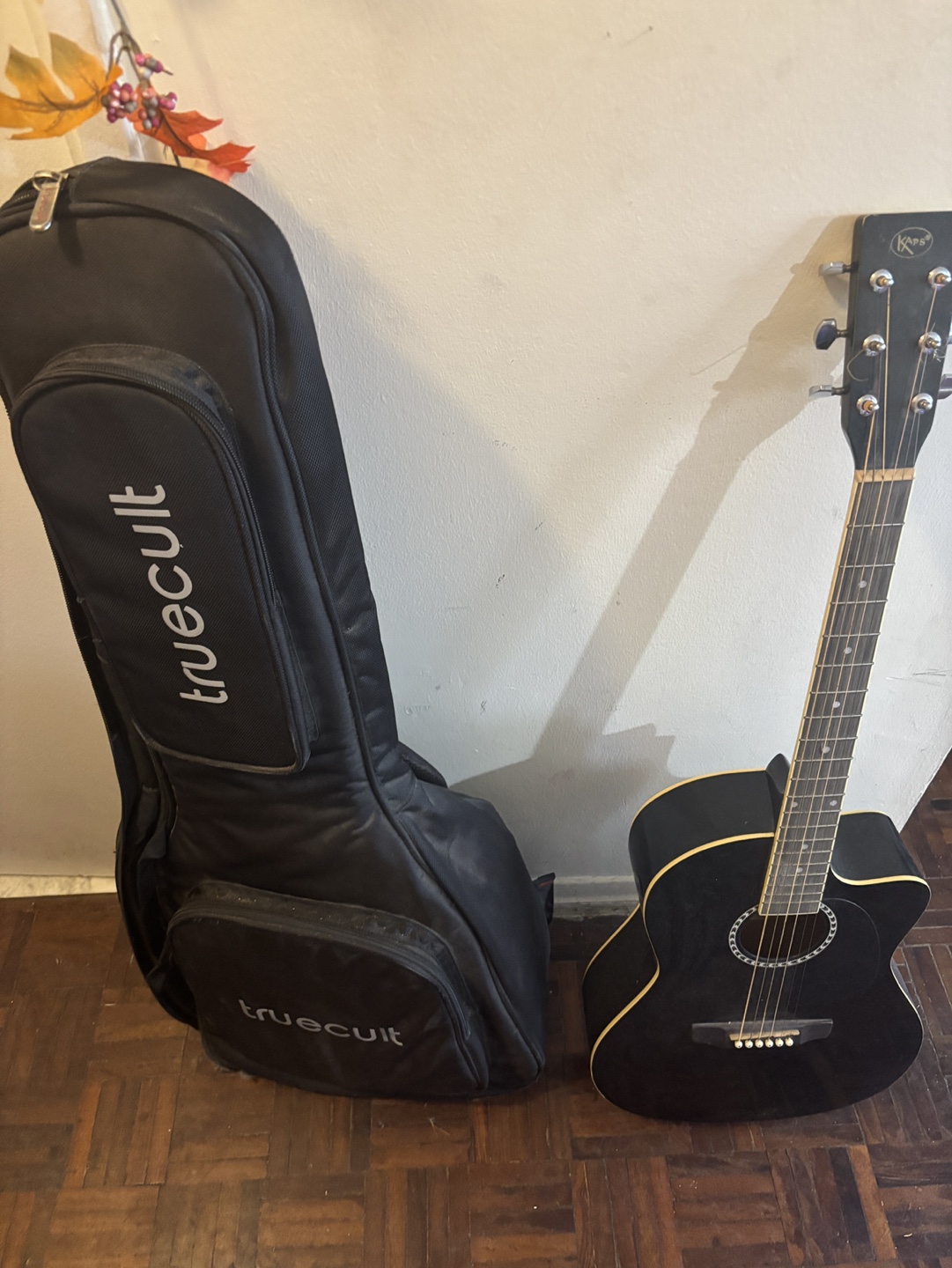 Acoustic Guitar with Case and Capo
