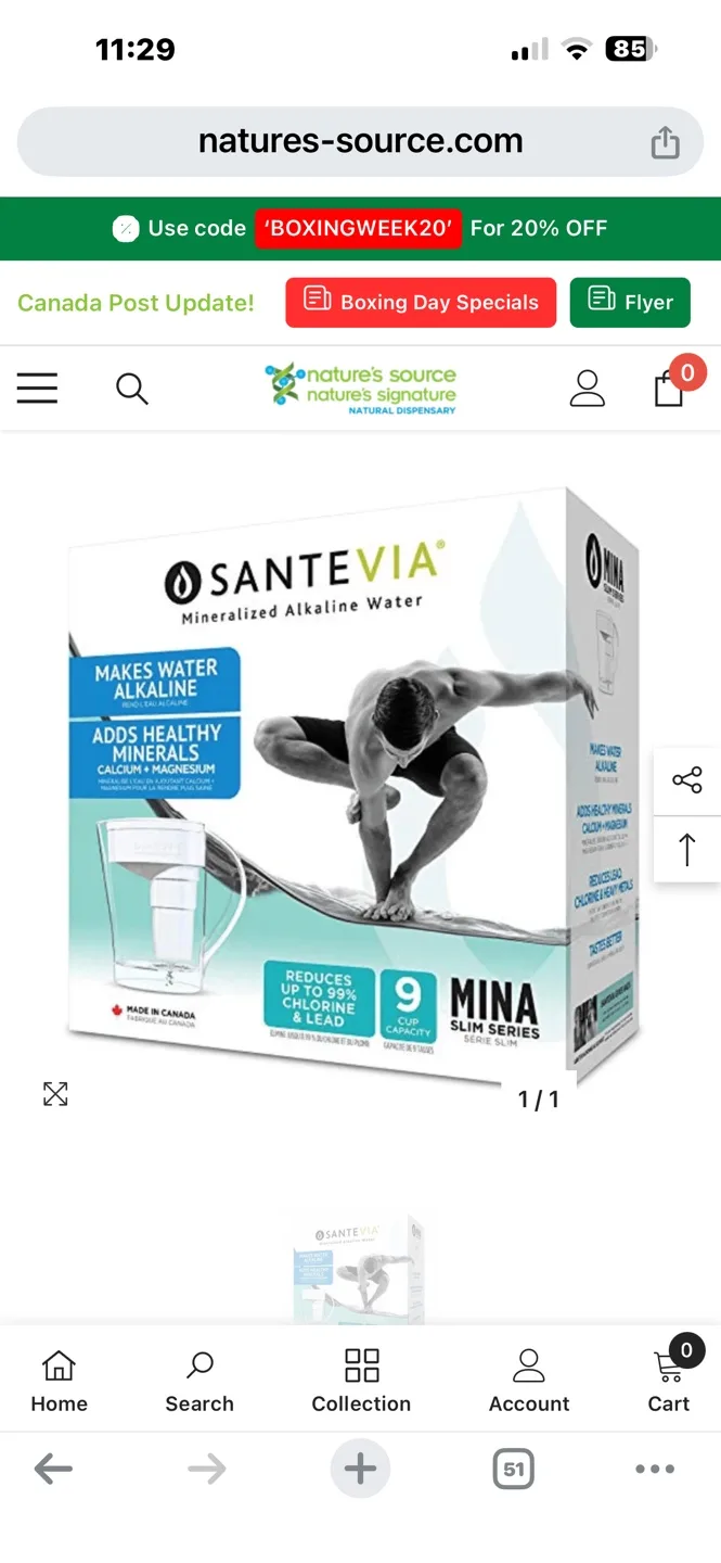 Santevia Mina Slim Series Water Pitcher image indicator(5)