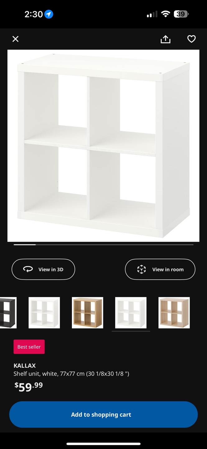 IKEA KALLAX Shelf Unit White - photo 2
