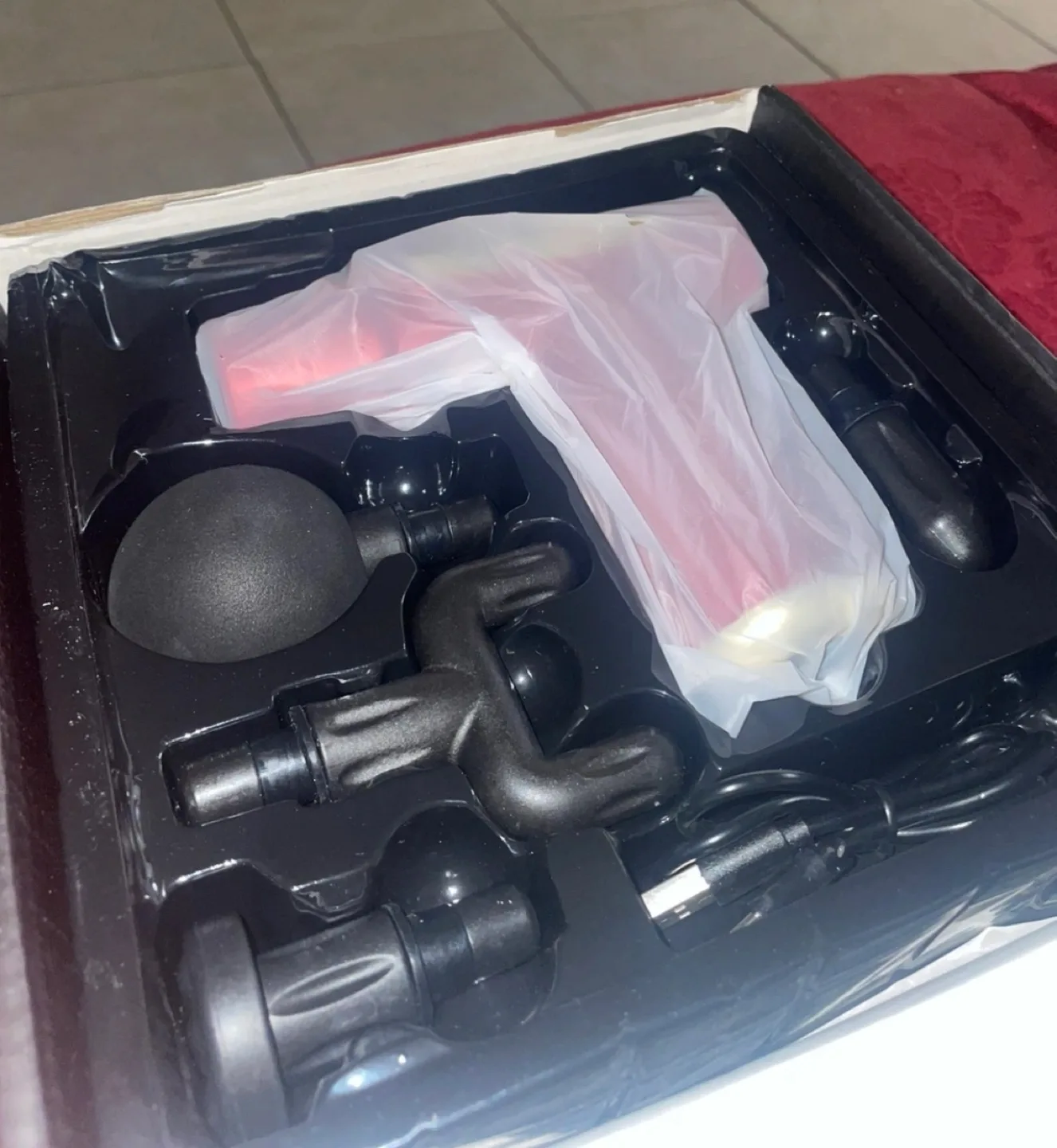 Brand New: Massage Gun w/ 4 heads & 6 power level image indicator(9)