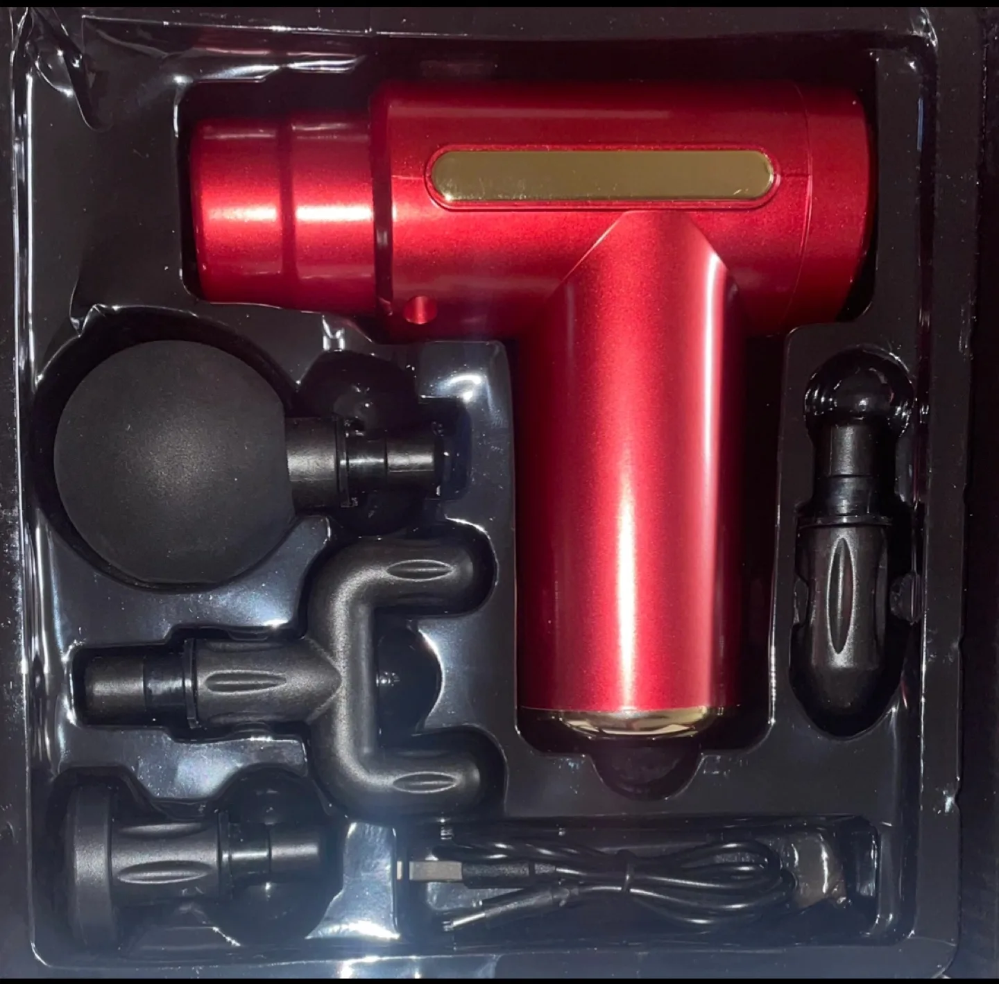 Brand New: Massage Gun w/ 4 heads & 6 power level image indicator(8)