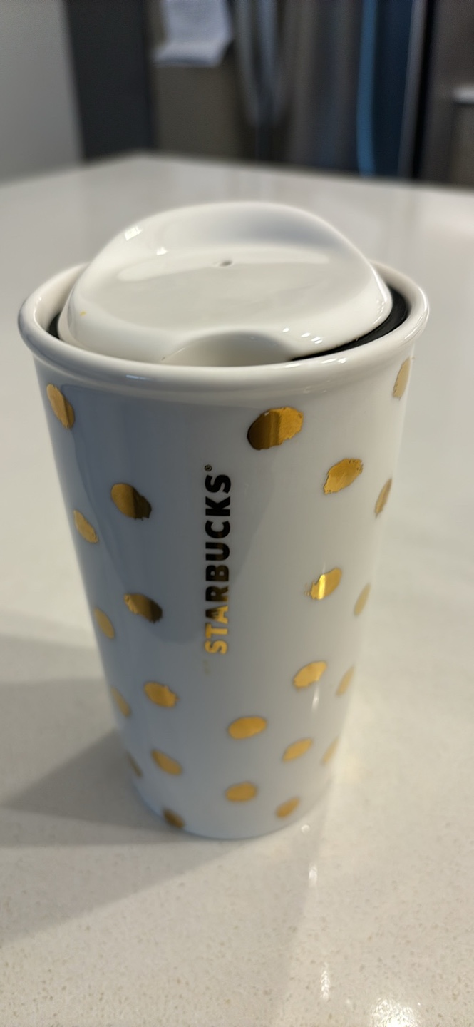 Starbucks Gold Polka Dot Mug