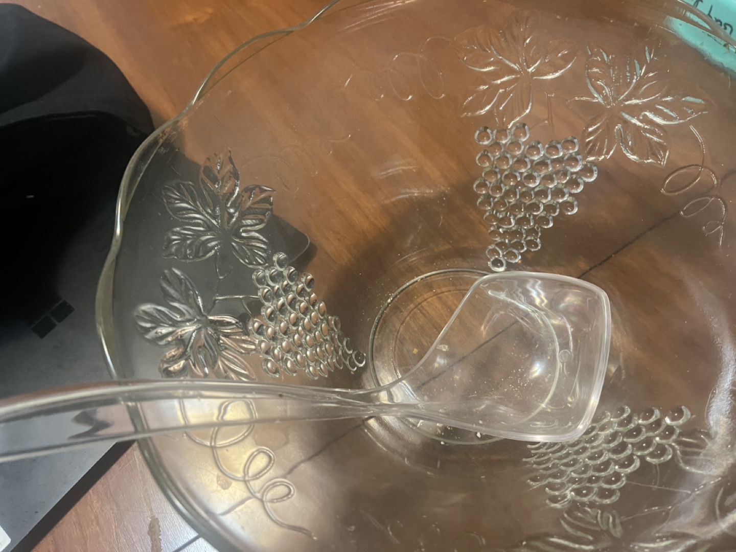 Vintage Glass Punch Bowl with Ladle - photo 3