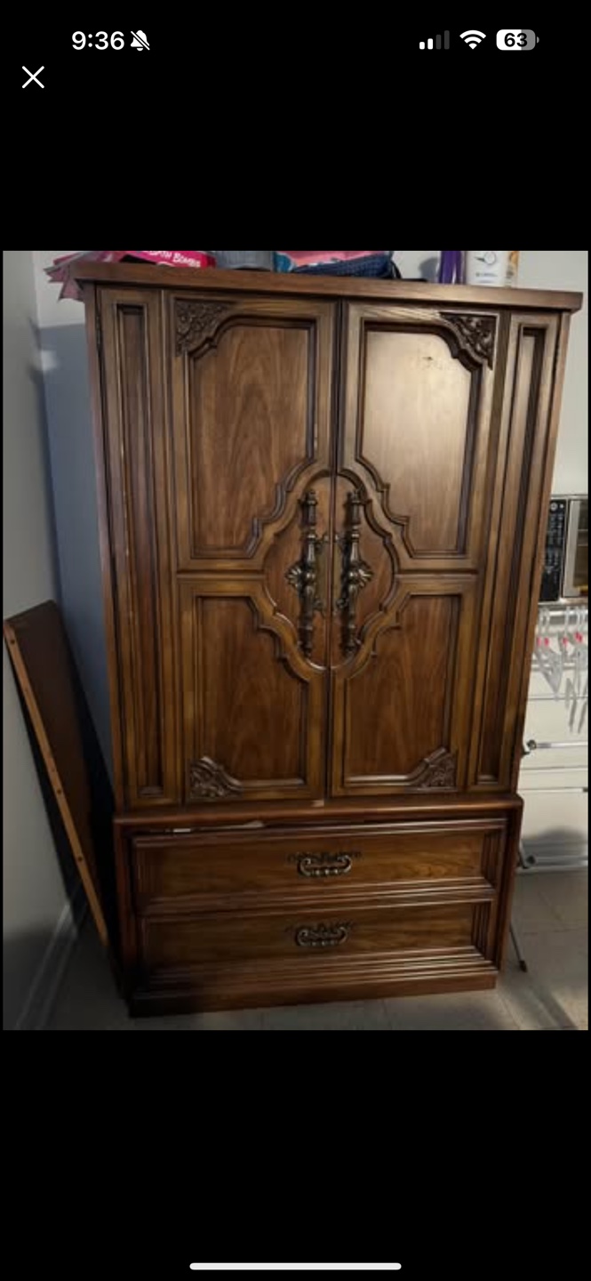Vintage Wooden Armoire