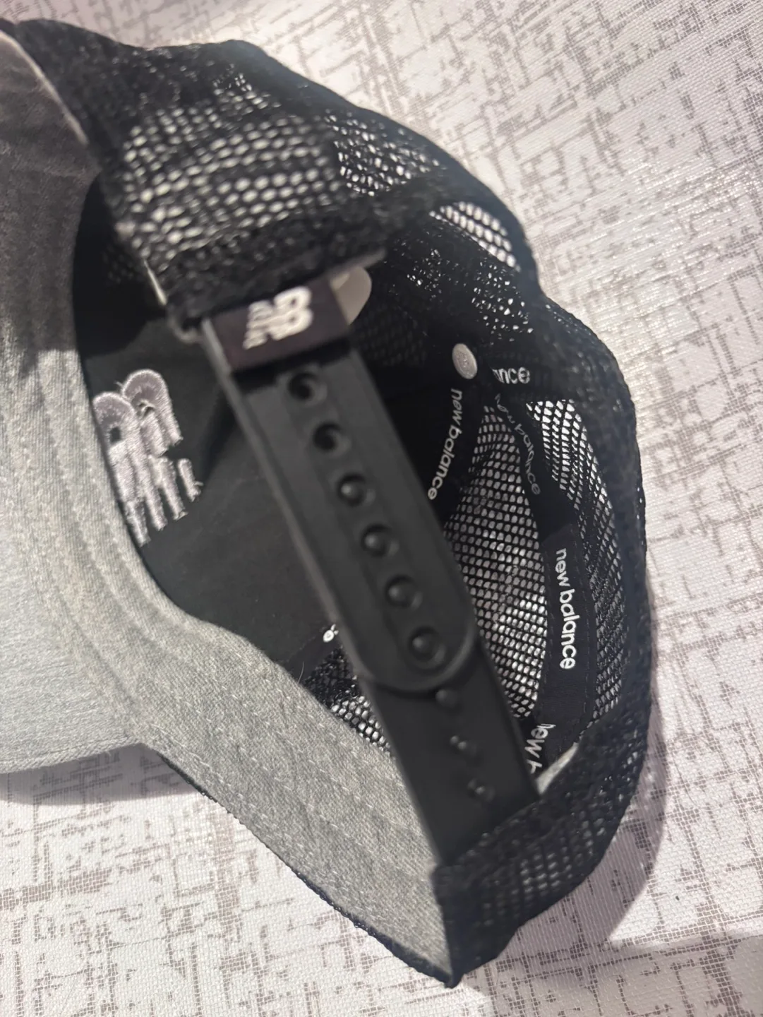 New Balance Grey and Black Mesh Baseball Cap image indicator(5)