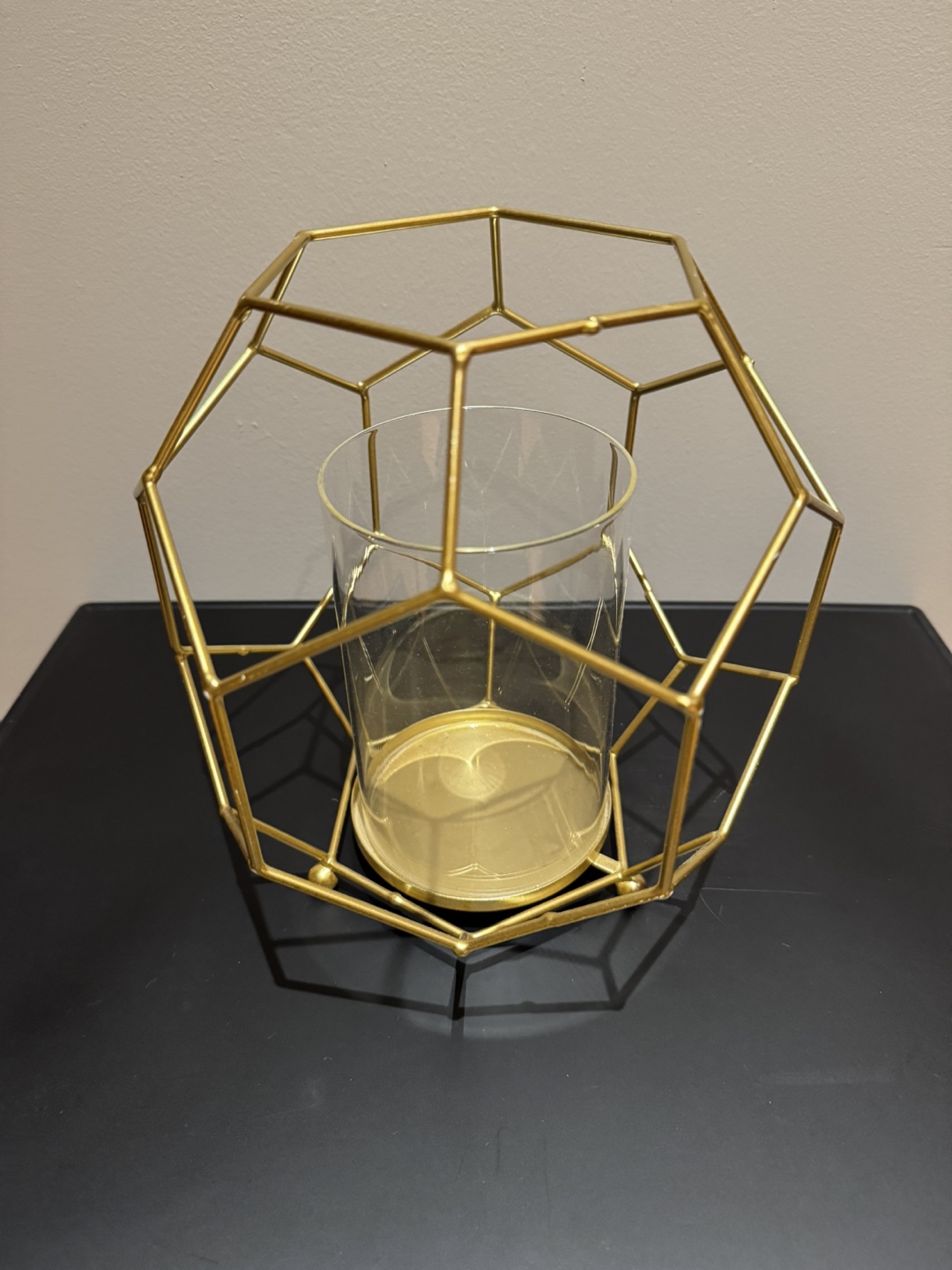 Gold Geometric Candle Holder - photo 2