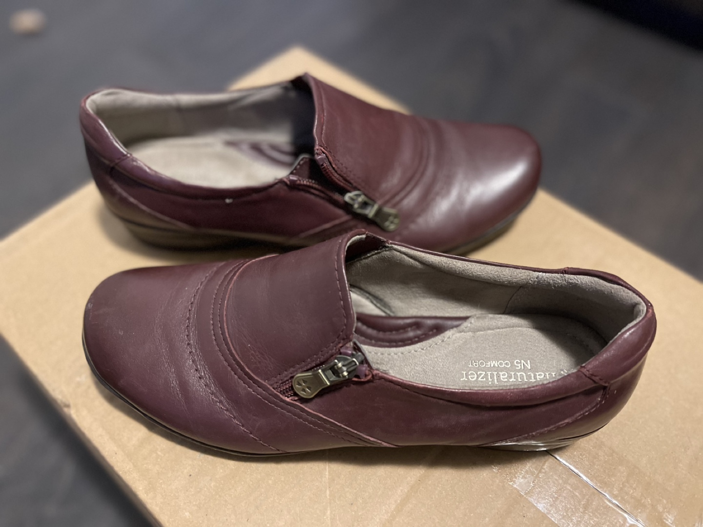 Naturalizer Women's Burgundy Leather Slip-on Shoes - photo 5