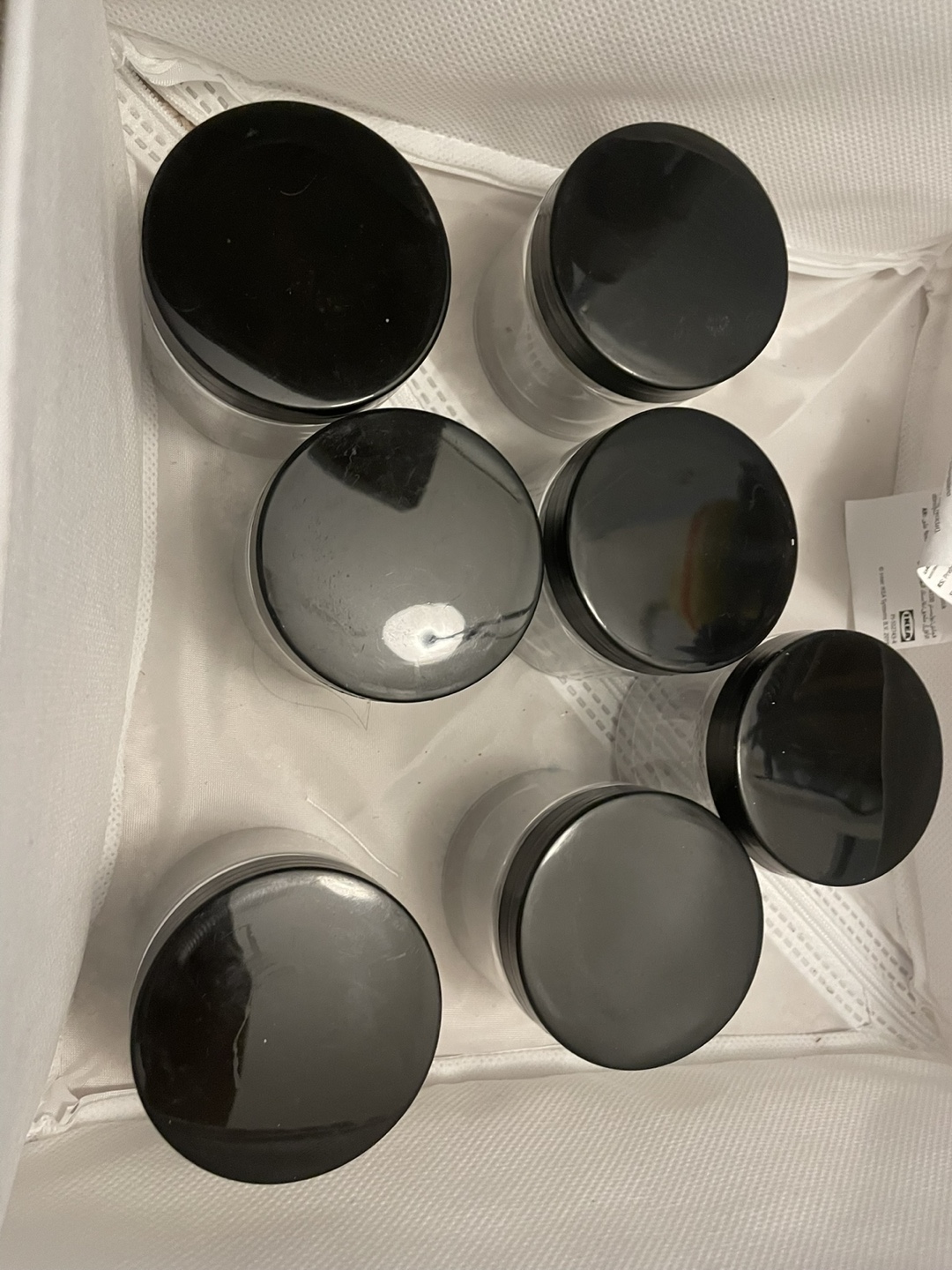 Small plastic jars 4 oz with Black Lids (Set of 7) - photo 2