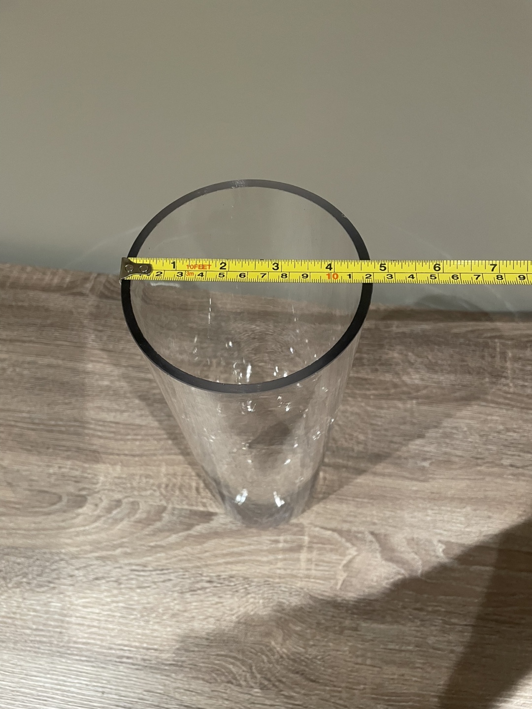 Tall Clear Glass Cylinder Vase - photo 3