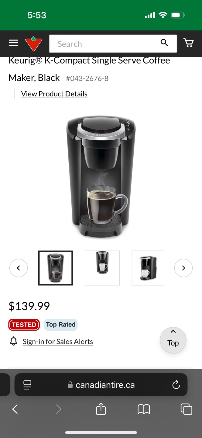 Keurig K-Compact Single Serve Coffee Maker, Black