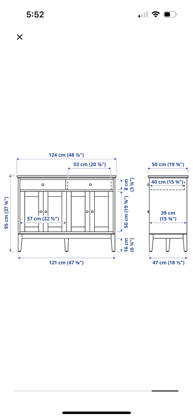 IKEA HEMNES Buffet Table Dark Brown - photo 4