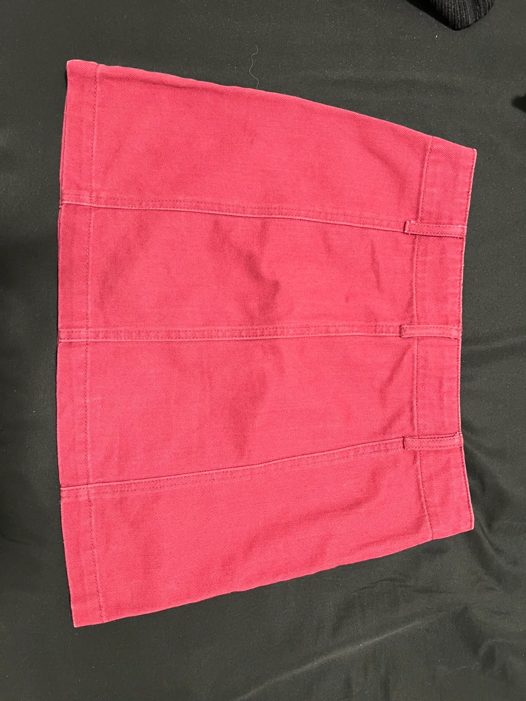 Forever 21 Maroon denim Skirt Size 26 image indicator(2)