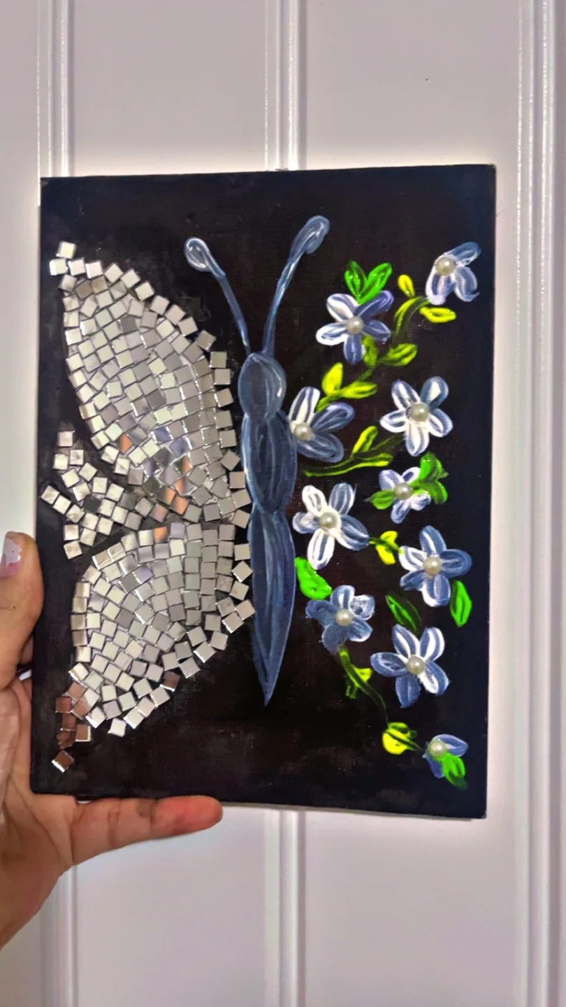 Mirror Mosaic Butterfly Painting image indicator(2)