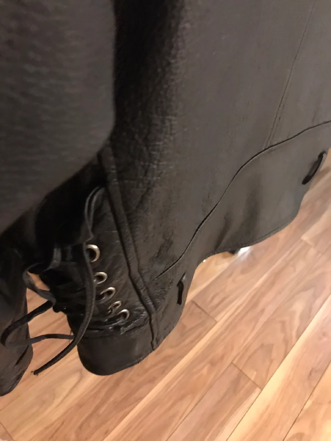 Genuine leather woman jacket image indicator(4)