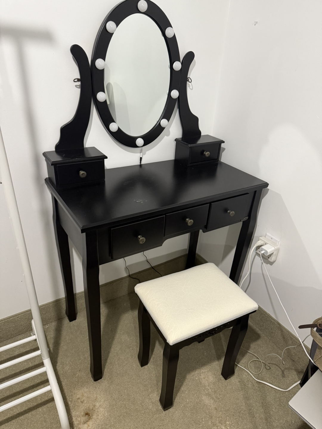 Makeup dresser and lighting
