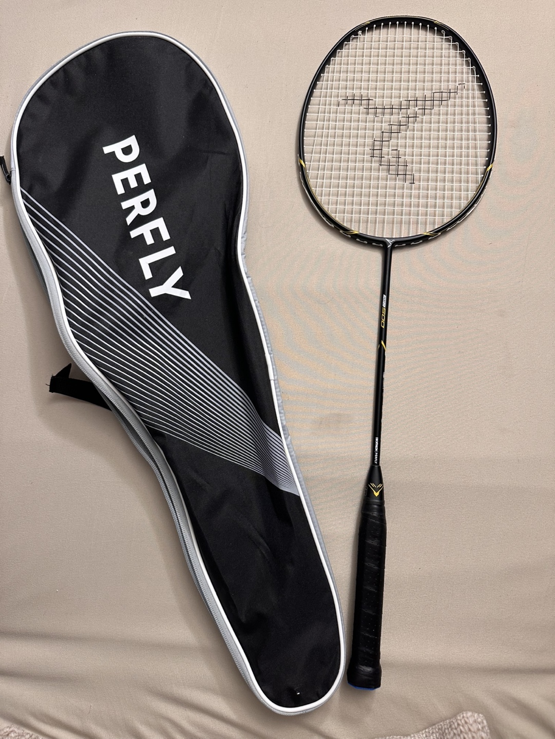 Perfly Badminton Racket BR 500 Black/Yellow with cover