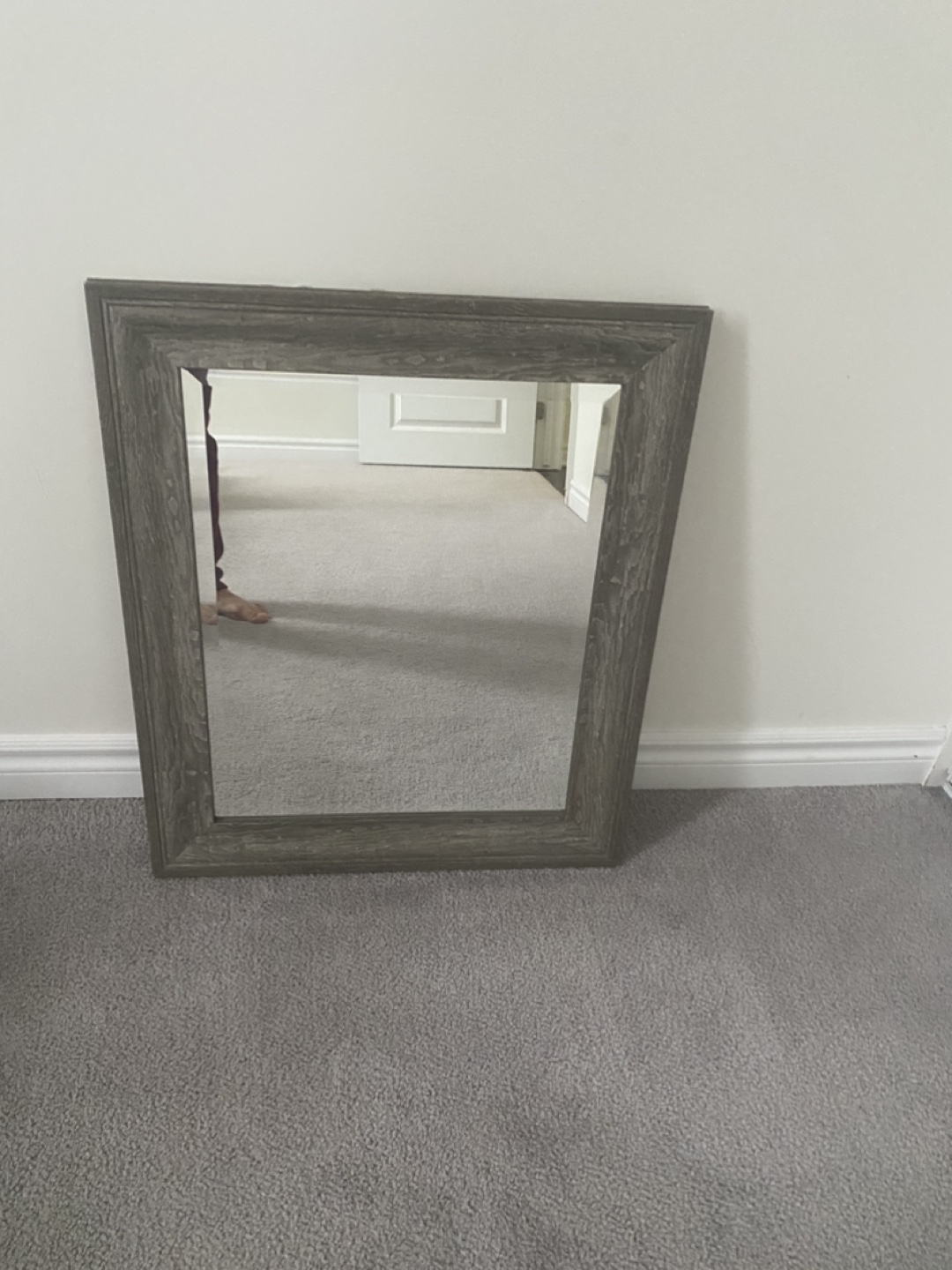 Grey Wood Framed Mirror - photo 2