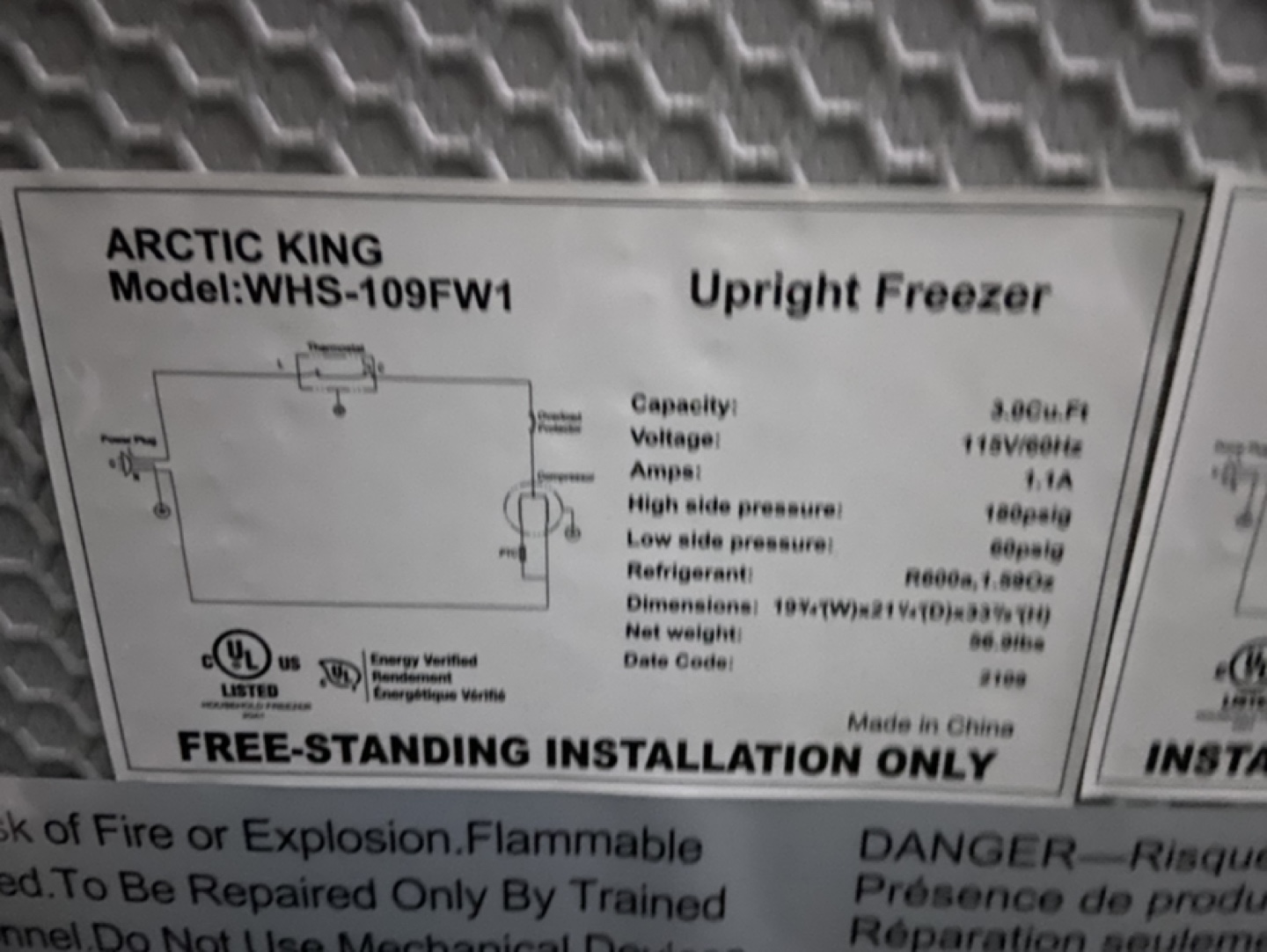 Arctic King Upright Freezer - photo 3