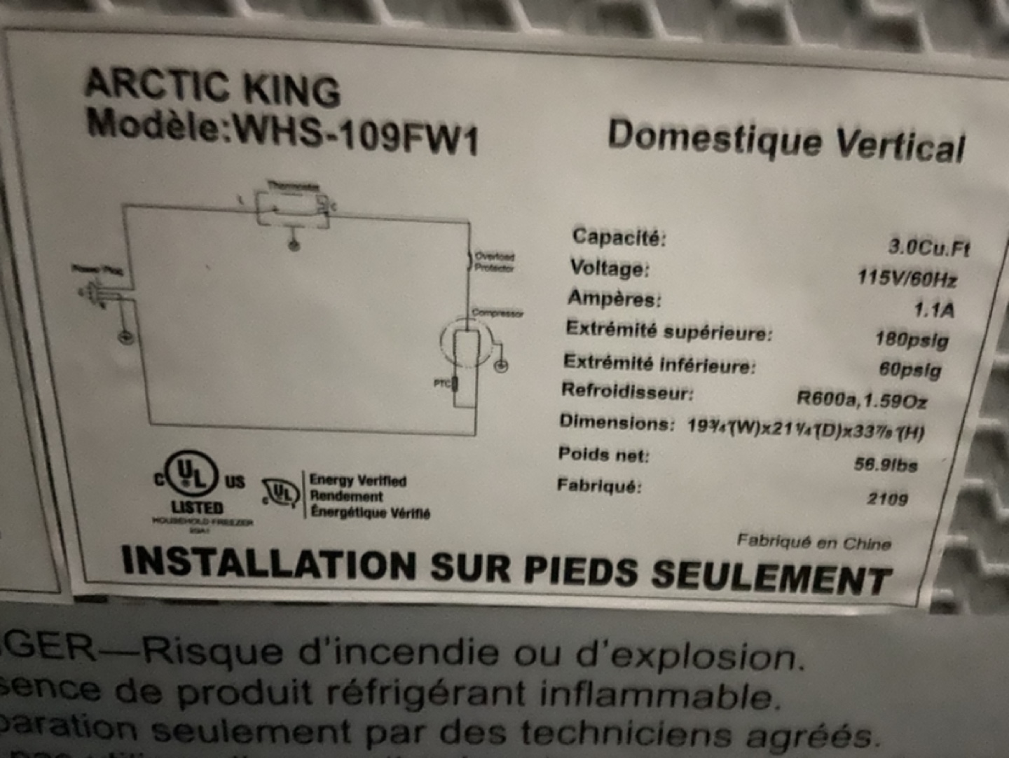 Arctic King Upright Freezer - photo 4