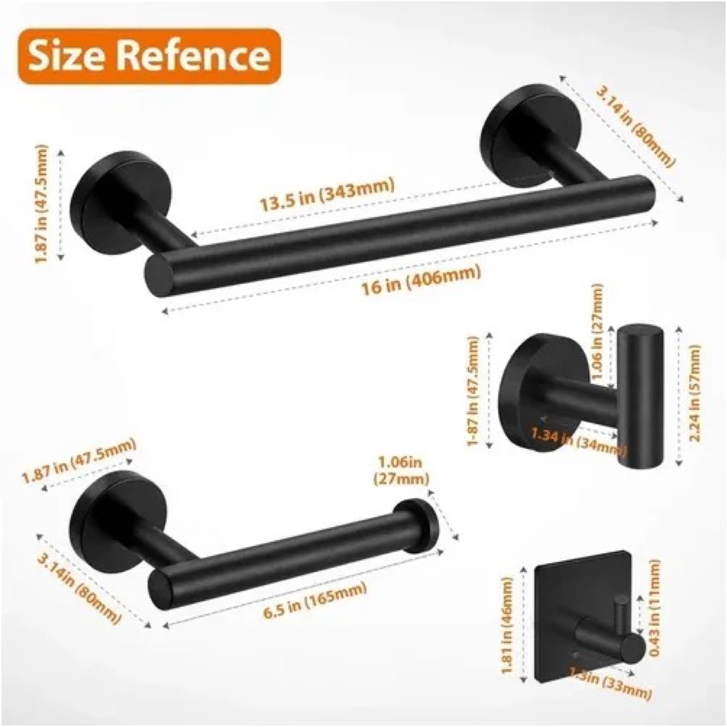 Bathroom Accessories Sets , Towel Racks, Toilet Paper Holder - photo 2