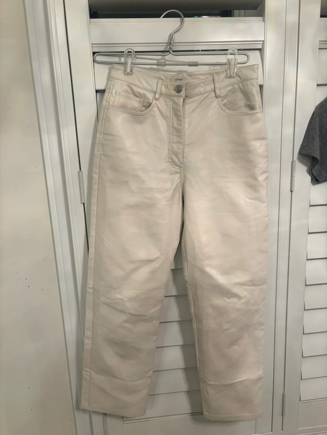 Wilfred White Melina Leather Pants Size 4 thumbnail