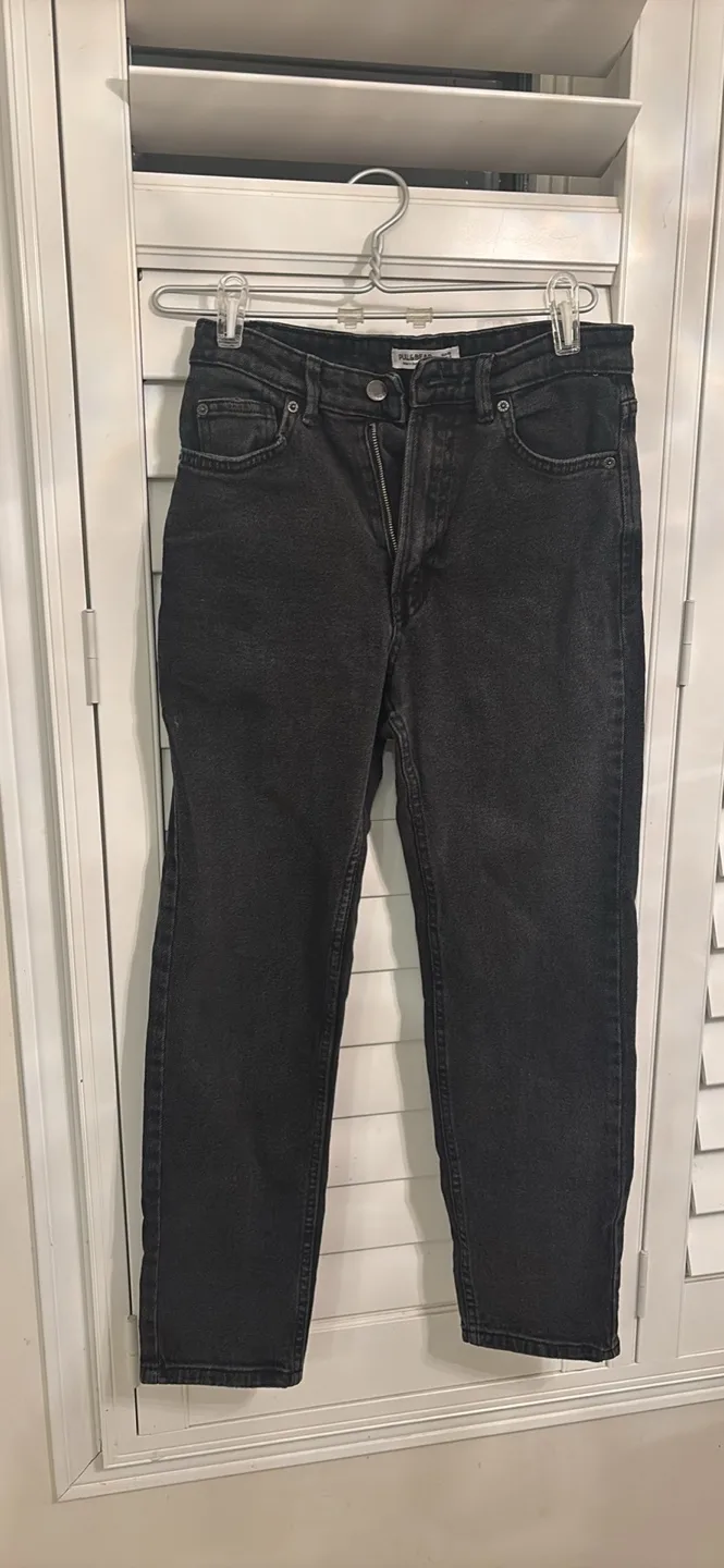 Pull & Bear Black Mom Jeans thumbnail