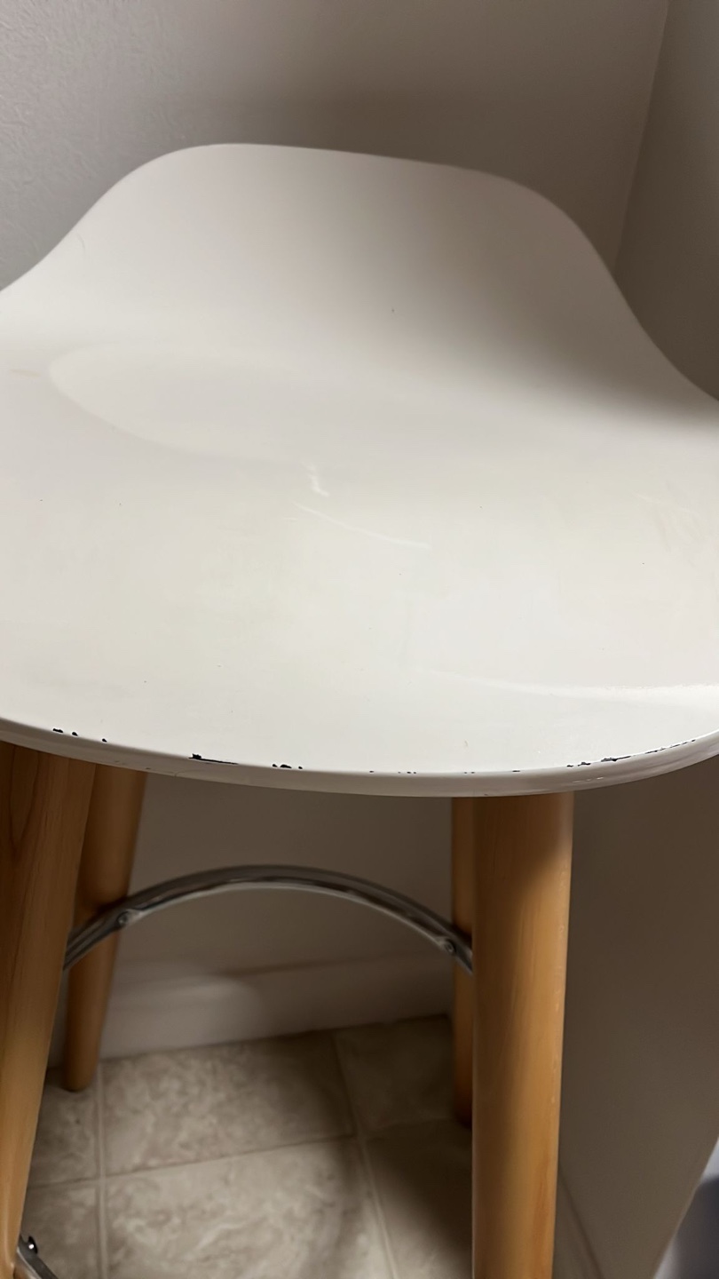 Set of 2 White Stools - photo 3
