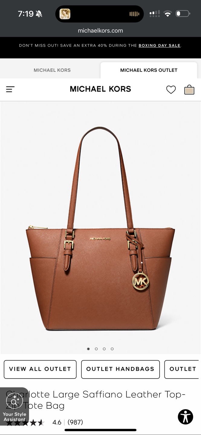 Michael Kors Large Saffiano Leather Tote Bag