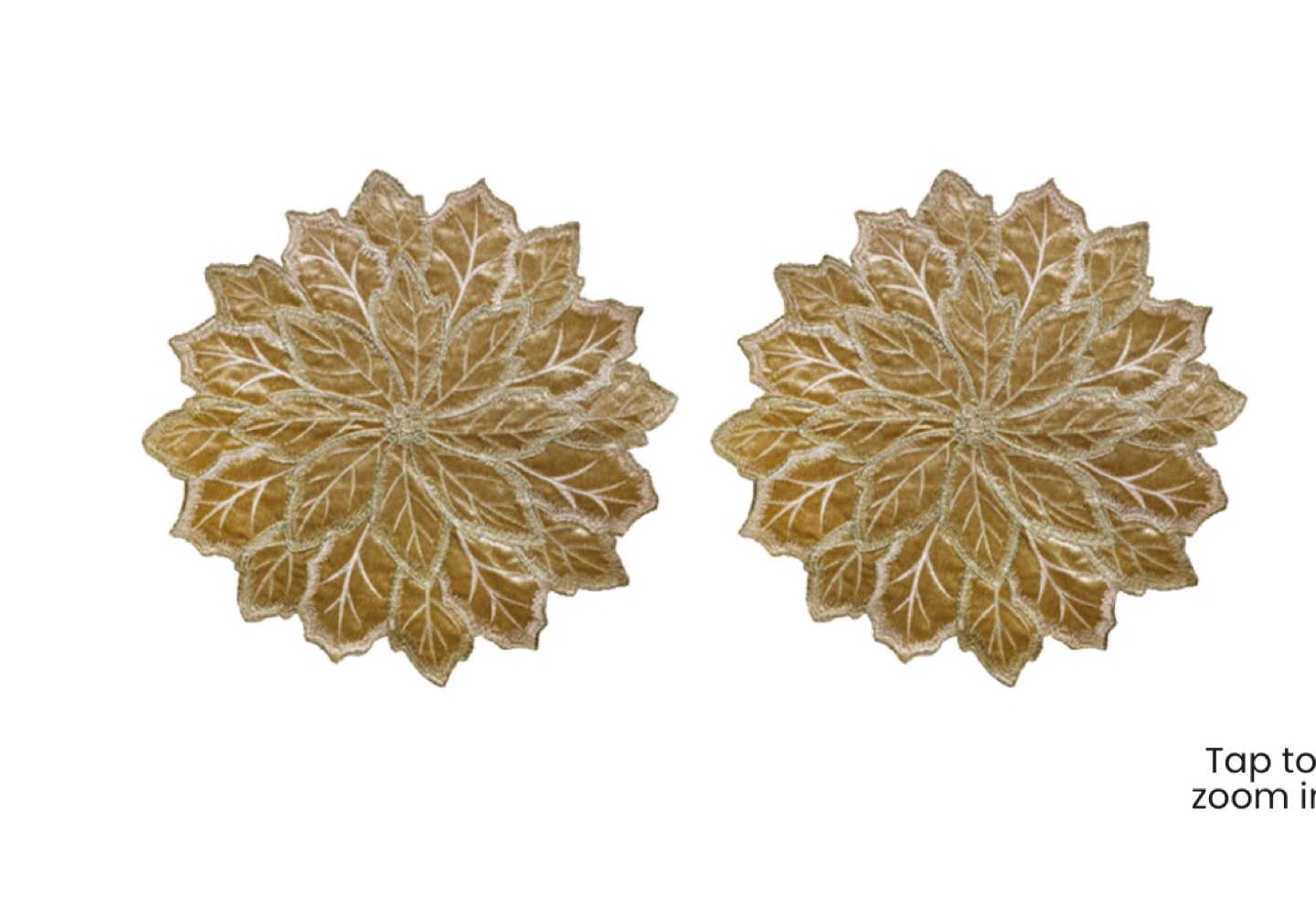 Set of 3 Gold Leaf Placemats