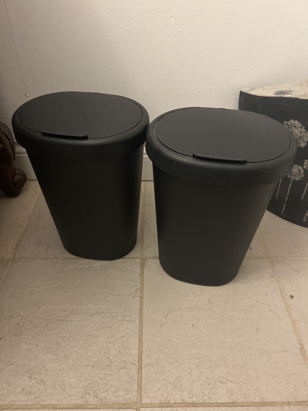2x Black Trash Cans #freecycle