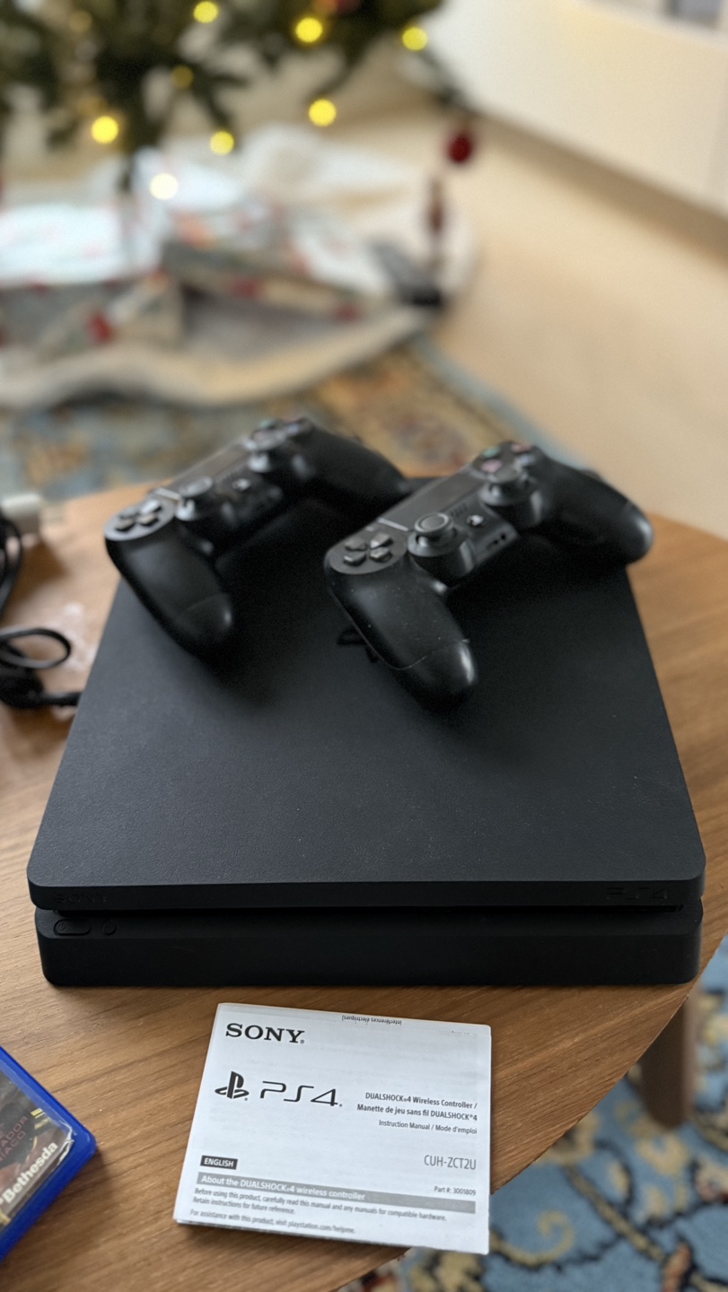 PS4 Slim Console with Two Controllers and Games - photo 2