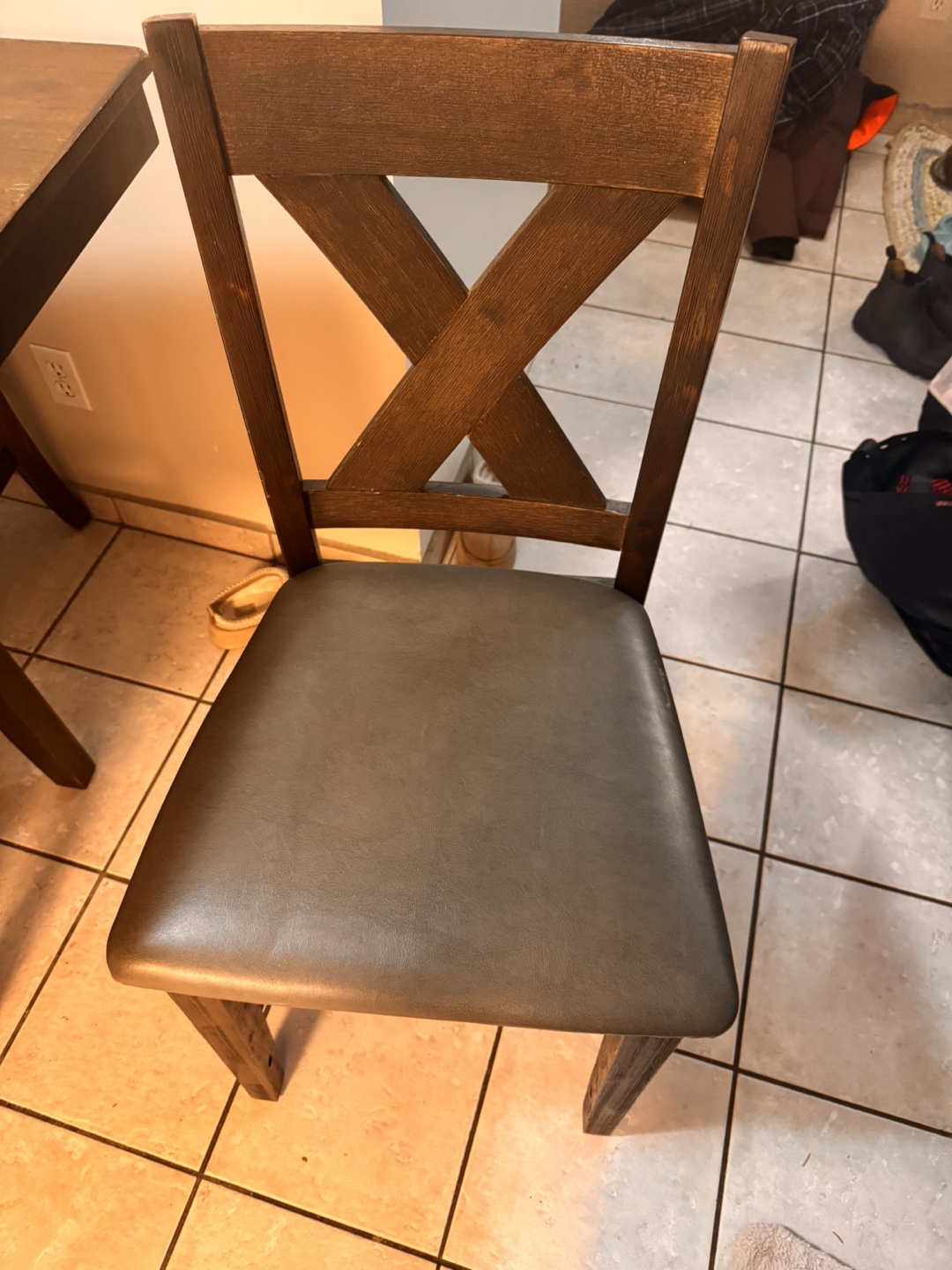 4 Piece Dining Set with Faux Leather Seats - photo 2