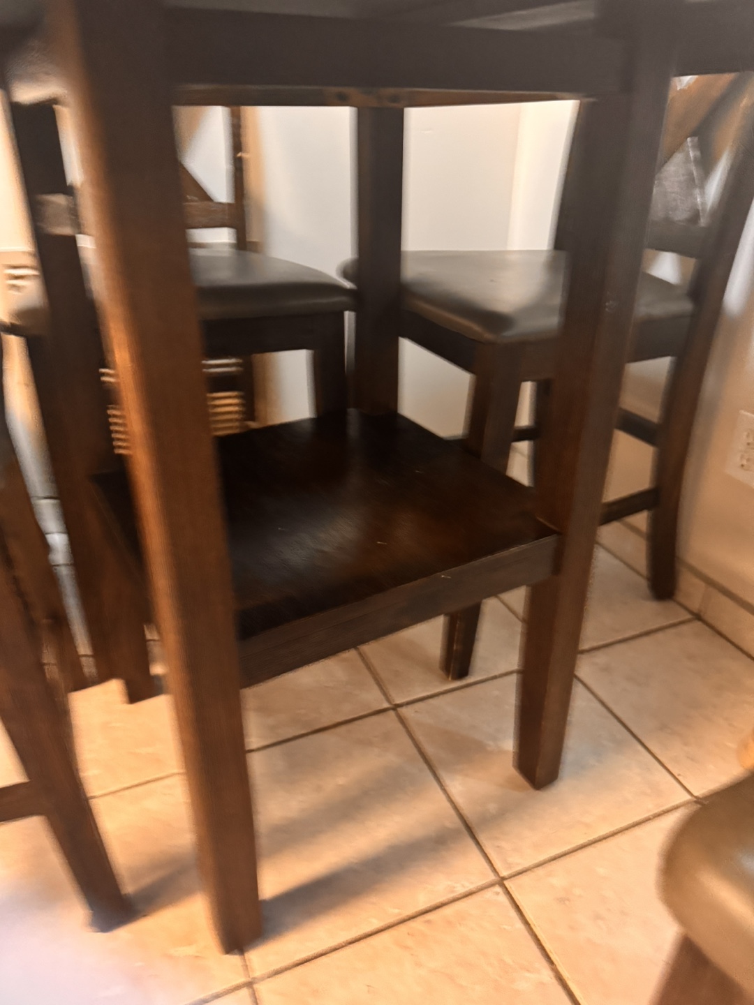 4 Piece Dining Set with Faux Leather Seats - photo 4