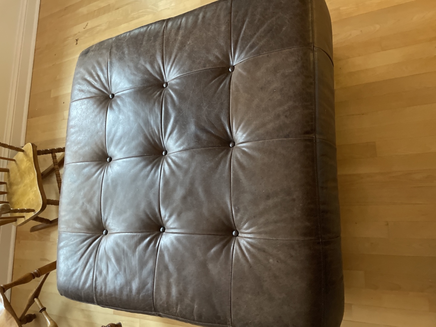 Pottery Barn Leather Ottoman Coffee Table