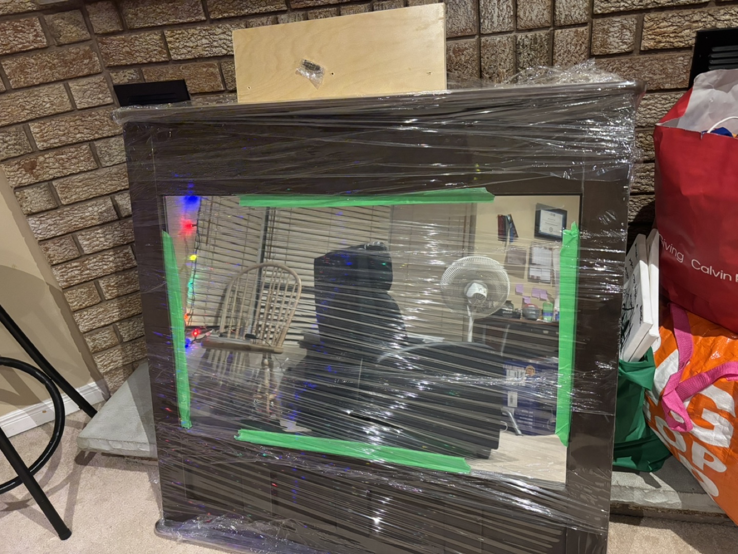 Large Brown Mirror - photo 2