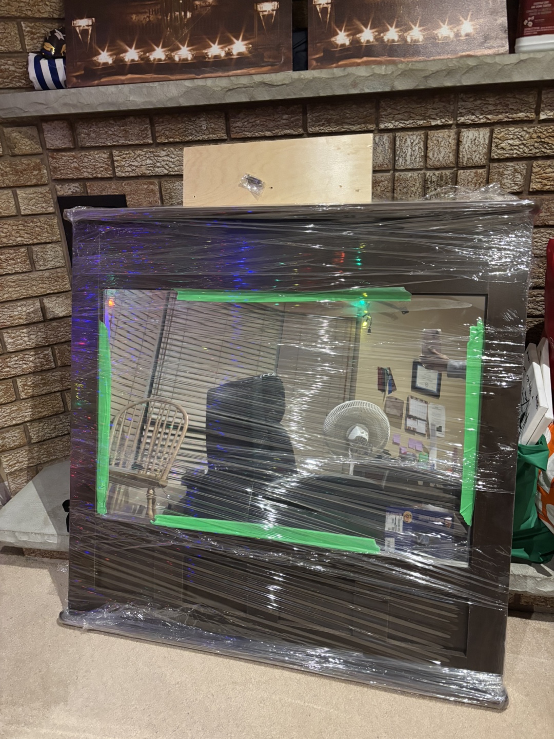 Large Brown Mirror - photo 3