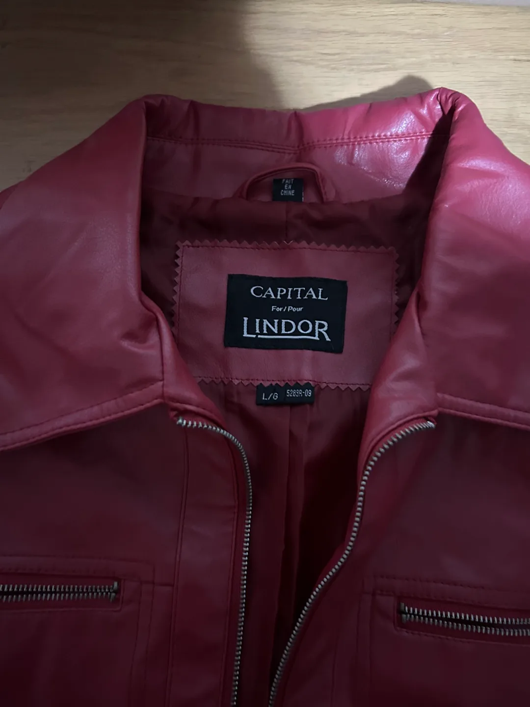 Red Pleather Jacket image indicator(3)