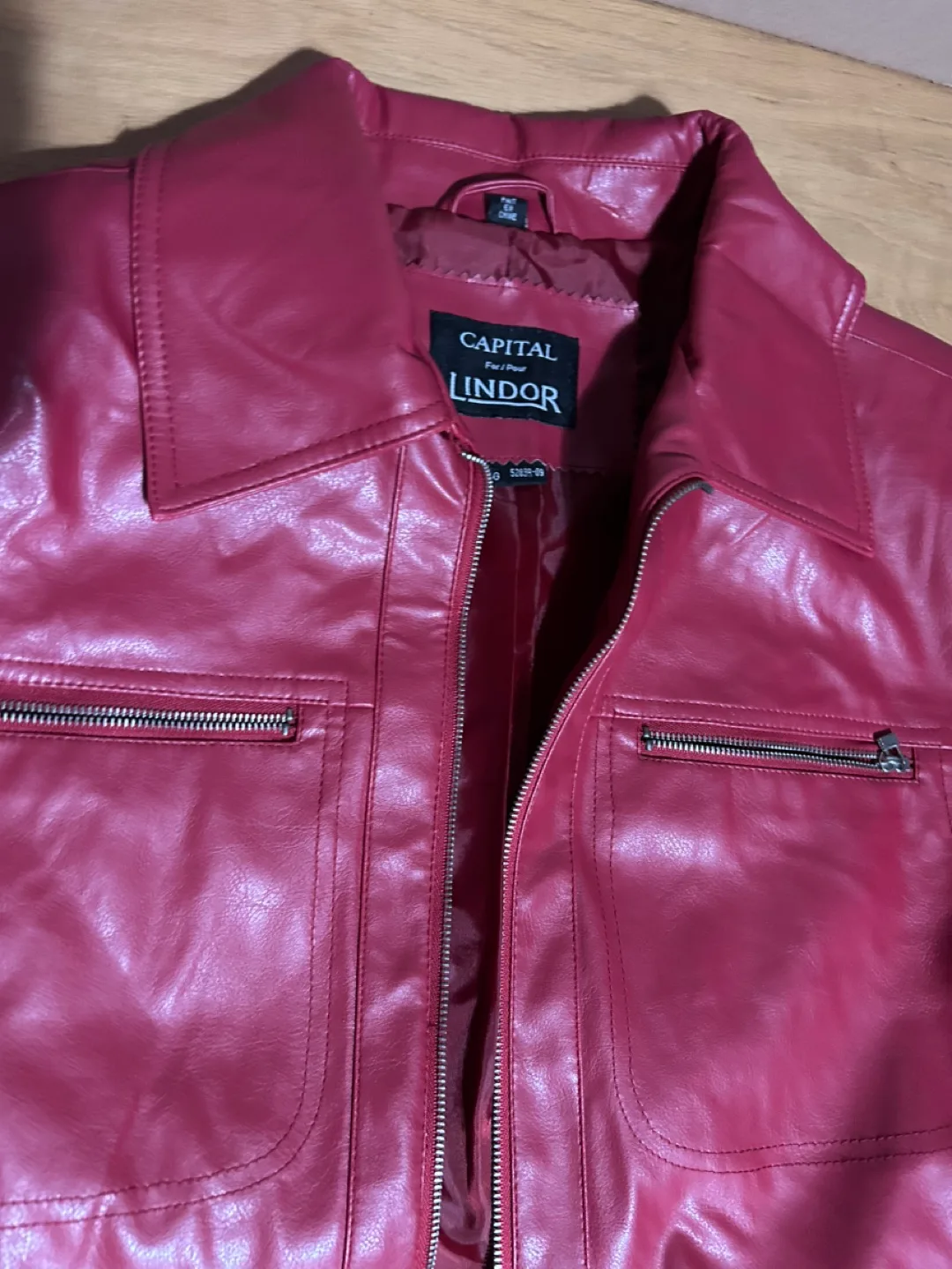 Red Pleather Jacket image indicator(2)