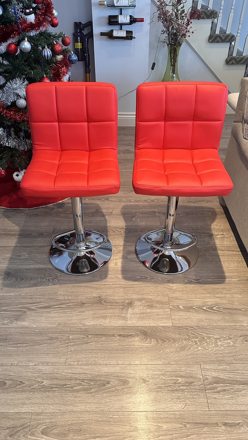 Red Bar Stools (Set of 2) - photo 3