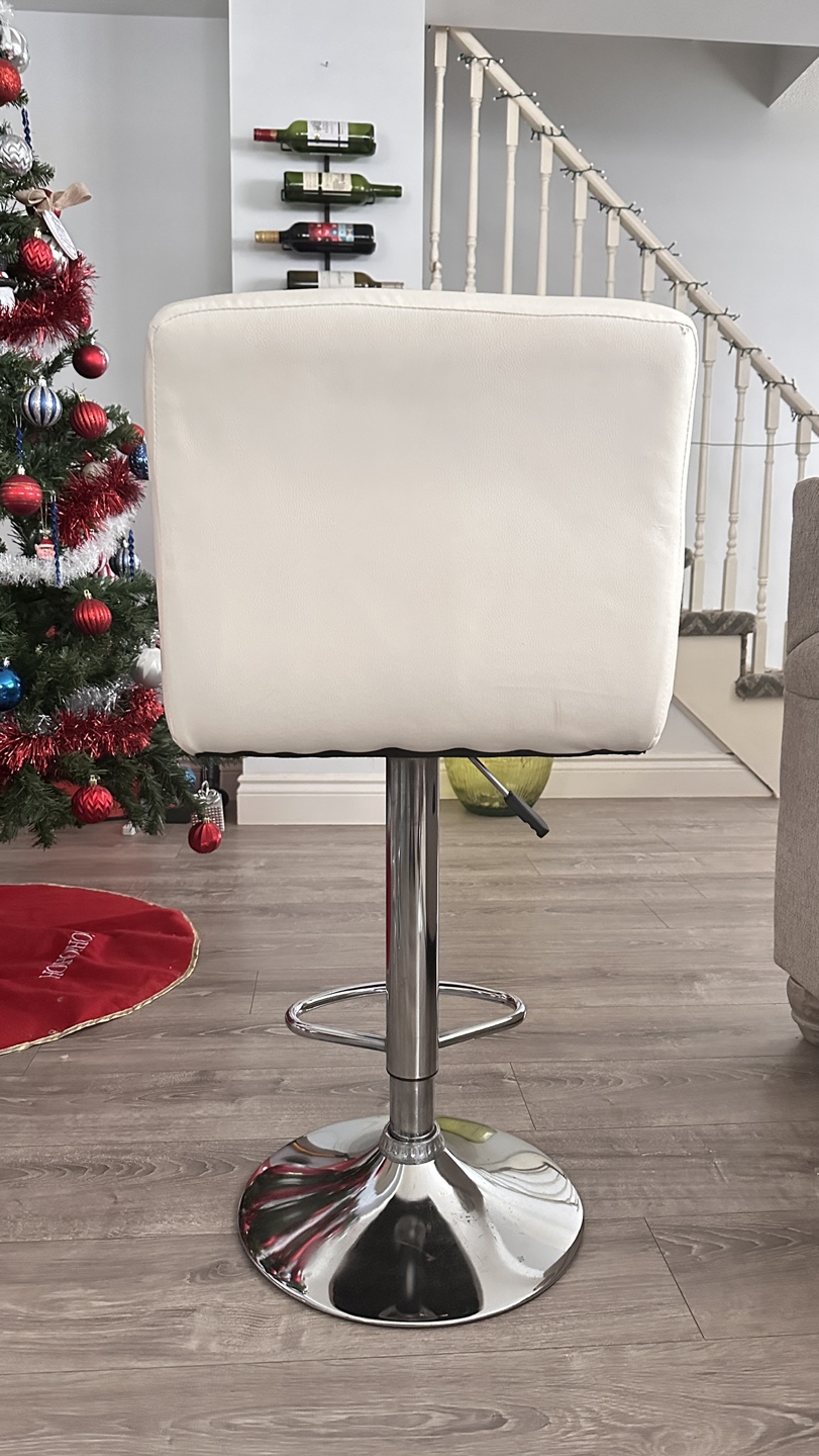 Set of 2 White Bar Stools - photo 5
