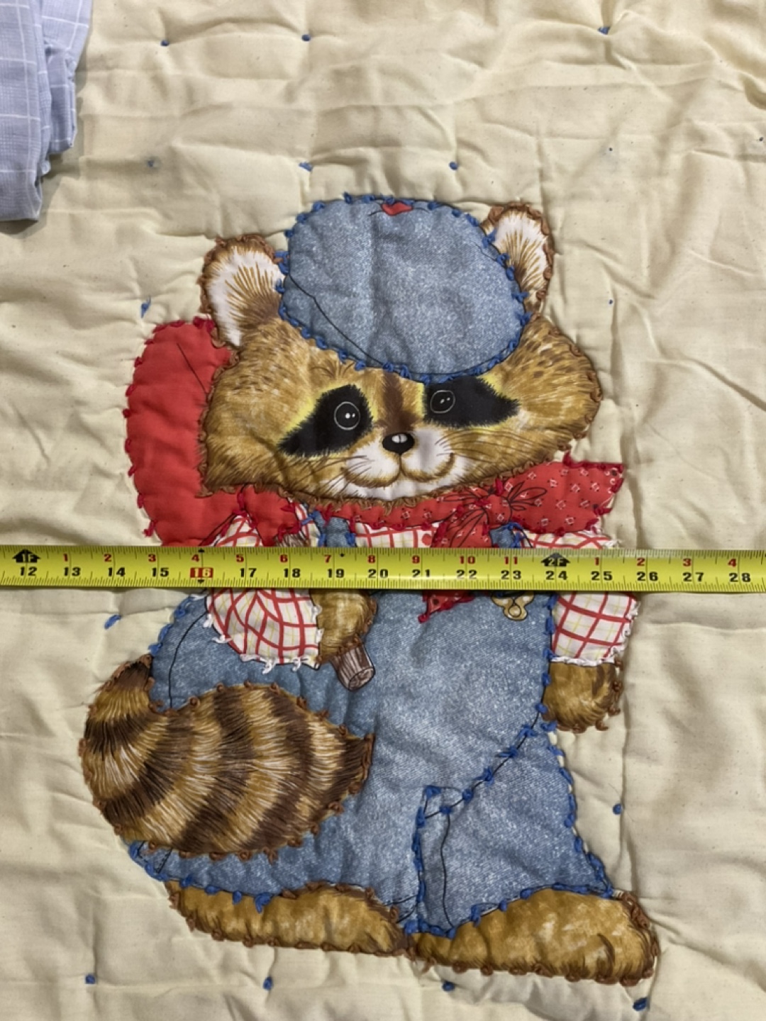 Vintage Raccoon Quilted Blanket #freecycle - photo 2